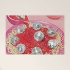 Spaghetti Disco Balls - Pink and Red Welcome Mat Gallery Image 1