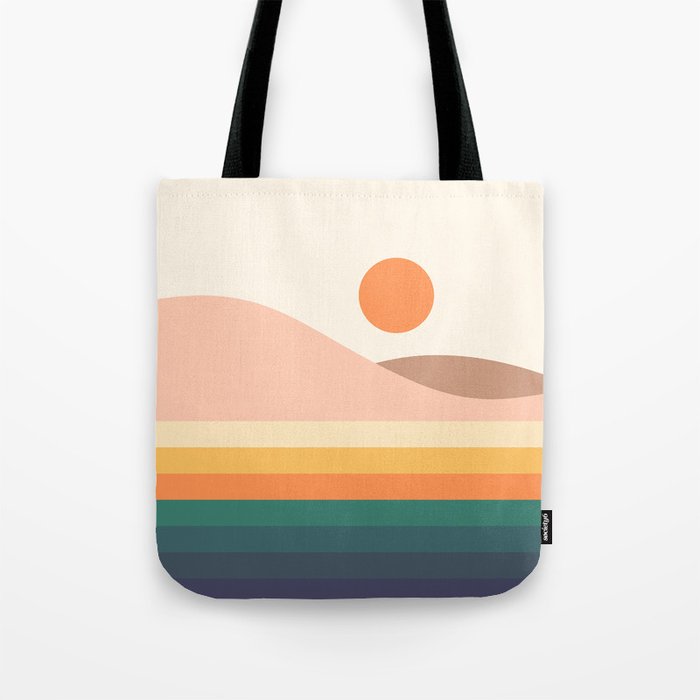 Retro Landscape 06B Tote Bag Gallery Image 1