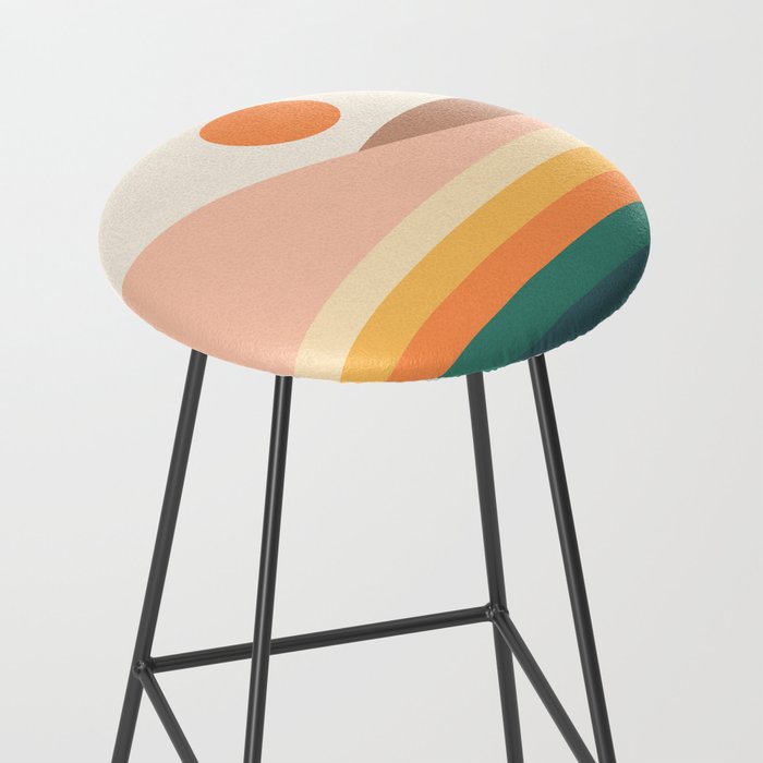 Retro Landscape 06B Stool Gallery Image 2