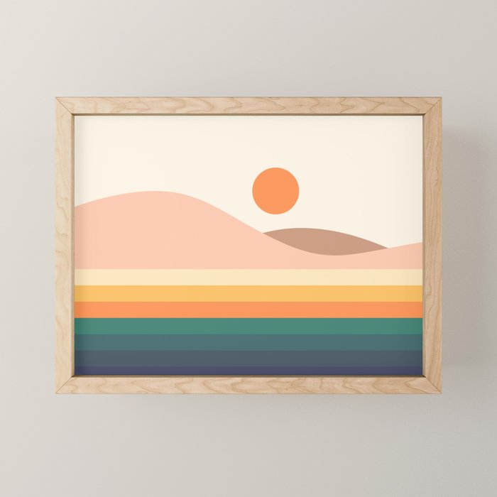 Retro Landscape 06B Mini Art Print Gallery Image 1