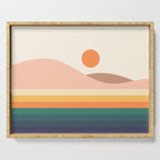 Retro Landscape 06B Serving Tray Gallery Image 1