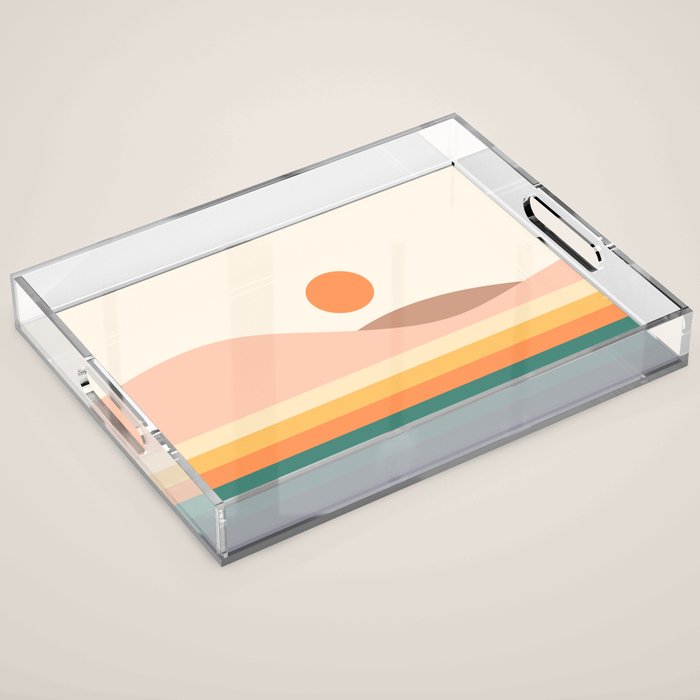 Retro Landscape 06B Acrylic Tray Gallery Image 1