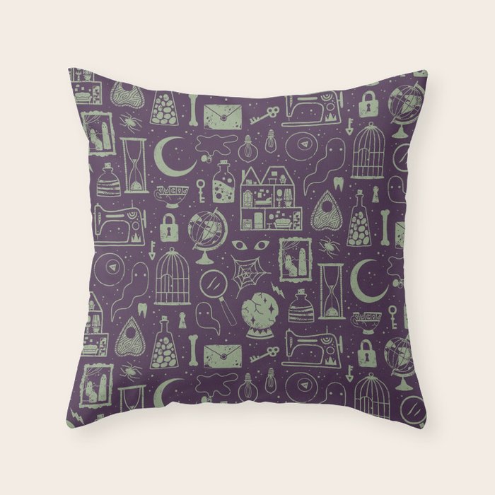 Haunted Attic: Phantom Throw Pillow Gallery Image 6