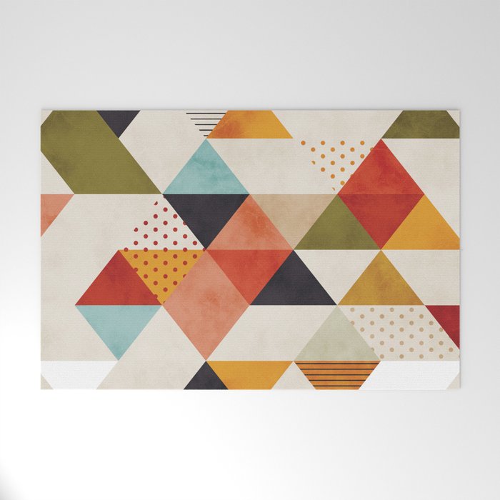 geometry mid century Welcome Mat Gallery Image 1