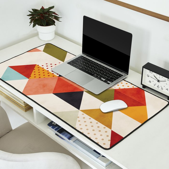 geometry mid century Desk Mat Gallery Image 2