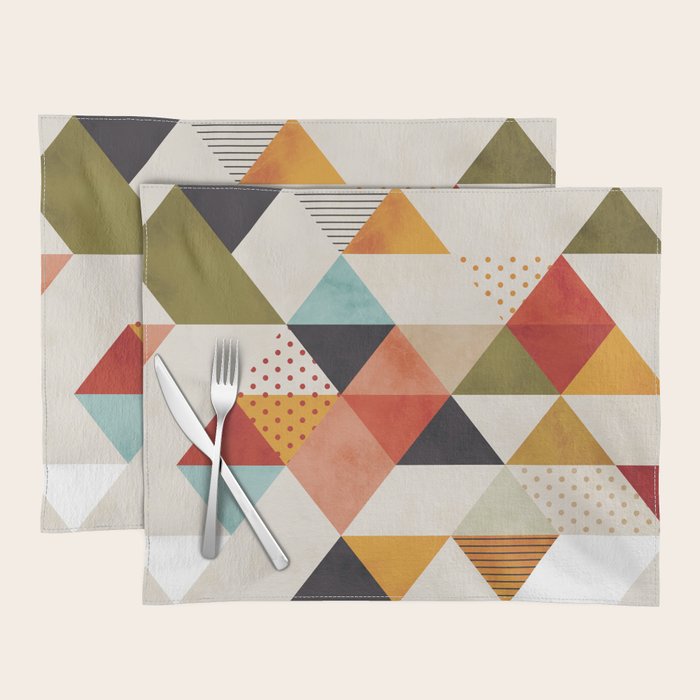 geometry mid century Placemat Gallery Image 1