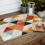 geometry mid century Outdoor Rug Gallery Image 2