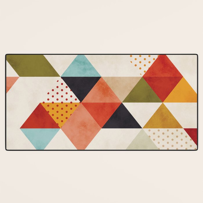 geometry mid century Desk Mat Gallery Image 3