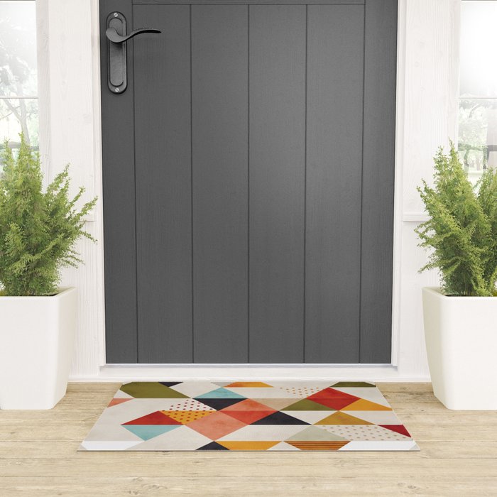 geometry mid century Welcome Mat Gallery Image 3