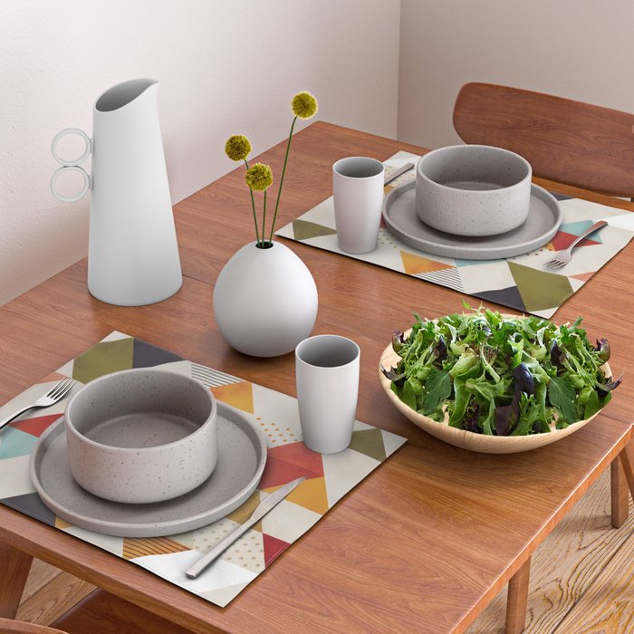 geometry mid century Placemat Gallery Image 2