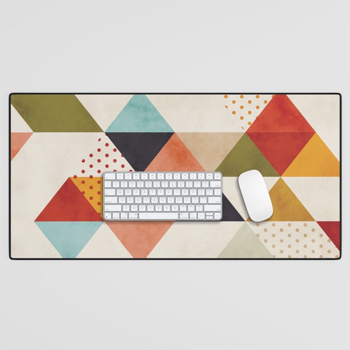 geometry mid century Desk Mat Gallery Image 1