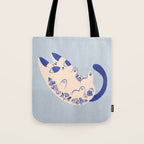 Purrcelin Cat Butt - Charming Delft Pottery Kitty Tote Bag Gallery Image 1