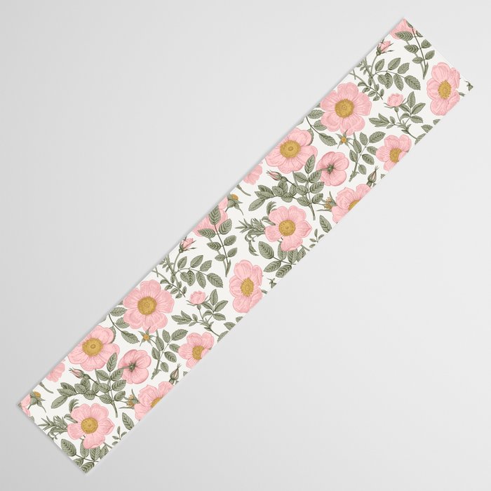 Wild Roses Cottage Garden Summer Floral Pattern Table Runner Gallery Image 3