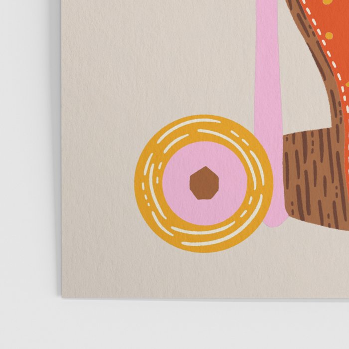Retro Roller Skates - Coral Poster Gallery Image 3