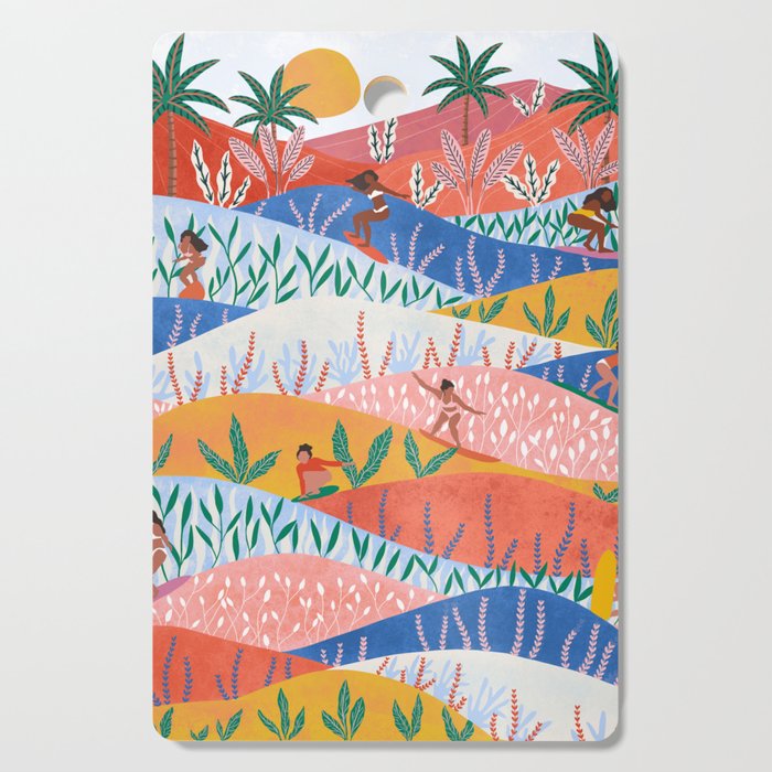 Surfer Girls Cutting Board Gallery Image 1