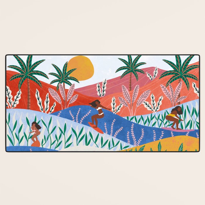 Surfer Girls Desk Mat Gallery Image 3