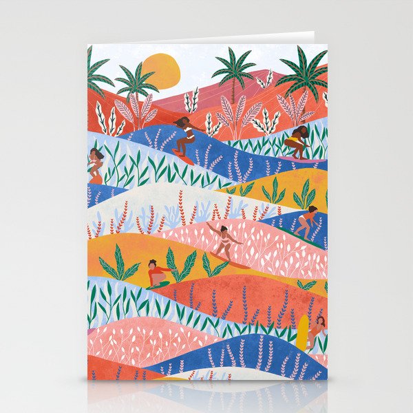 Surfer Girls Stationery Card Gallery Image 2