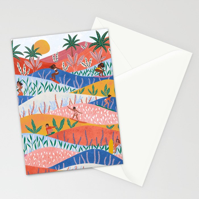 Surfer Girls Stationery Card Gallery Image 2
