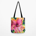 Tropical Bliss Hibiscus Tote Bag Gallery Image 2
