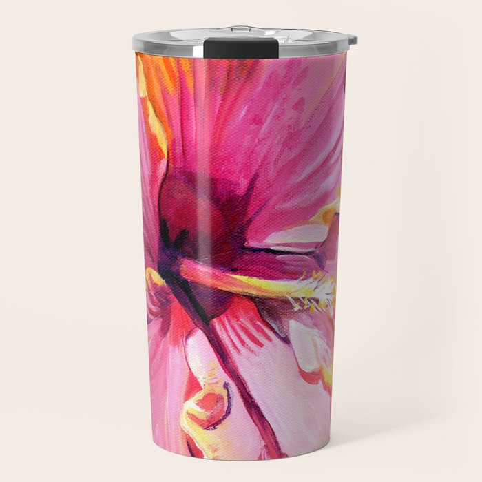 Tropical Bliss Hibiscus Travel Mug Gallery Image 1