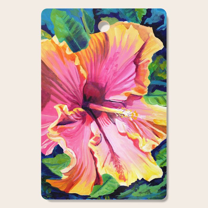 Tropical Bliss Hibiscus Cutting Board Gallery Image 1