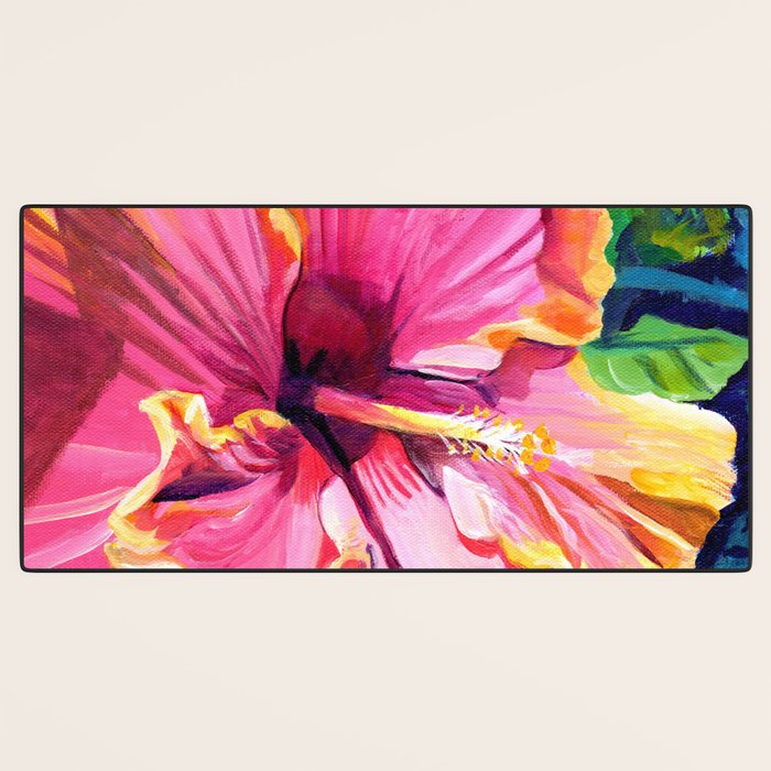 Tropical Bliss Hibiscus Desk Mat Gallery Image 3
