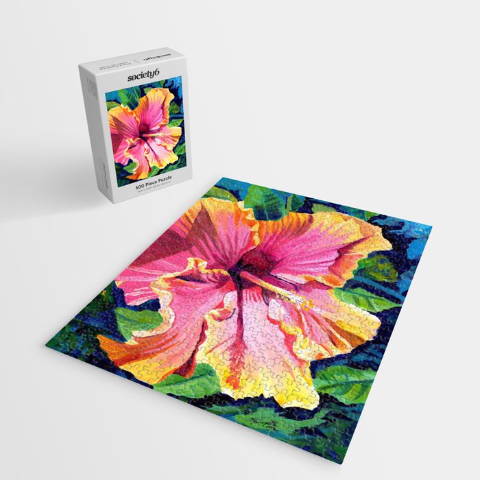 Tropical Bliss Hibiscus Jigsaw Puzzle Gallery Image 2