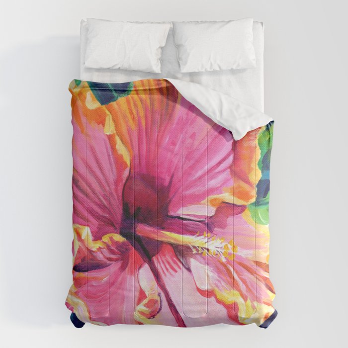 Tropical Bliss Hibiscus Comforter Gallery Image 1