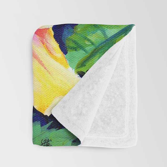Tropical Bliss Hibiscus Throw Blanket Gallery Image 3