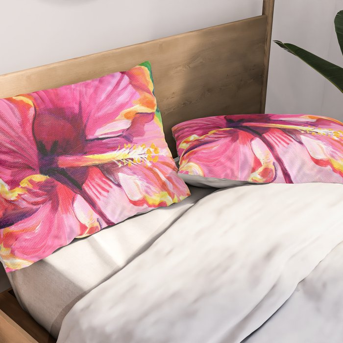 Tropical Bliss Hibiscus Pillow Sham Gallery Image 2