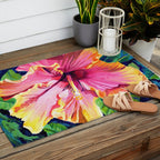 Tropical Bliss Hibiscus Outdoor Rug Gallery Image 2