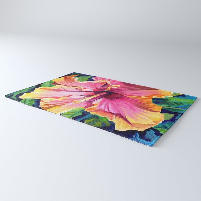 Tropical Bliss Hibiscus Rug Gallery Image 3