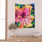 Tropical Bliss Hibiscus Wall Tapestry Gallery Image 2