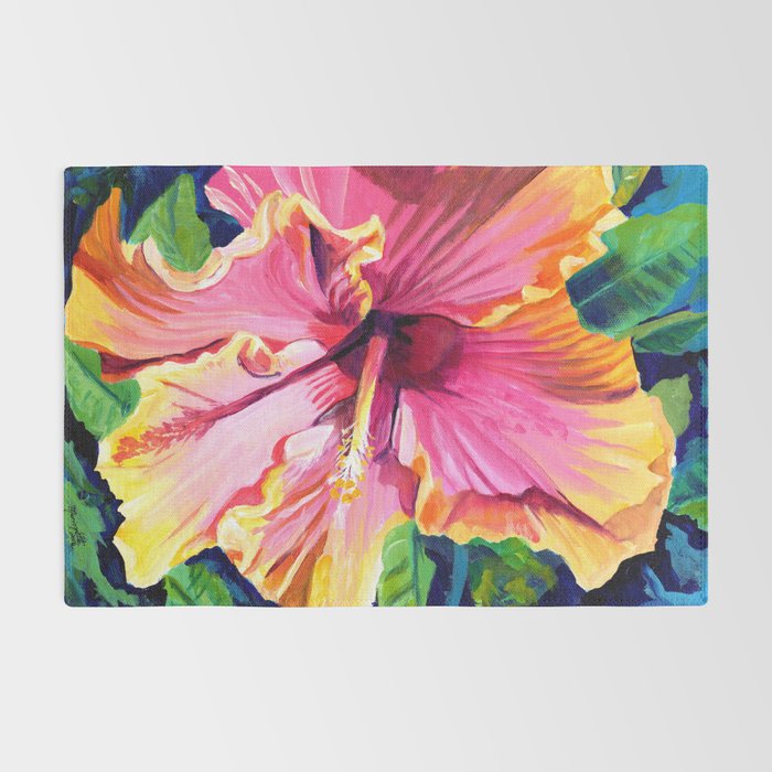 Tropical Bliss Hibiscus Rug Gallery Image 2