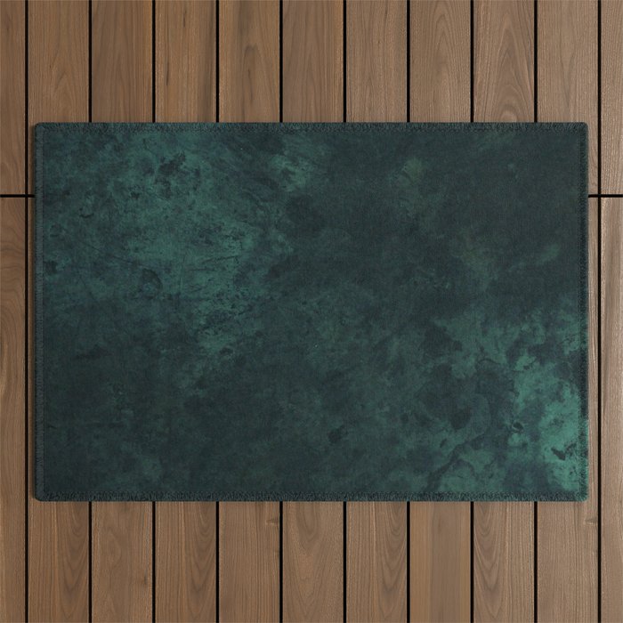 Emerald green stone,marble look decor Outdoor Rug Gallery Image 1