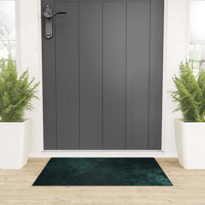 Emerald green stone,marble look decor Welcome Mat Gallery Image 3