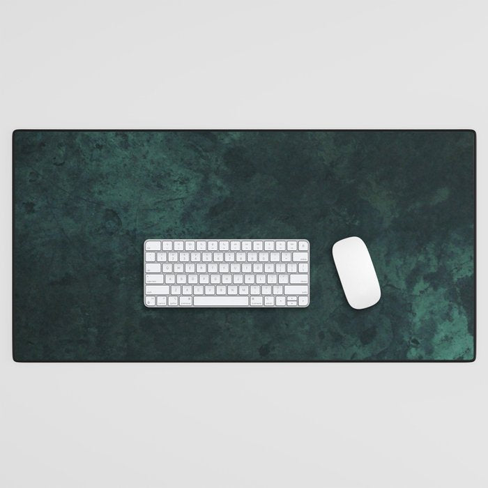 Emerald green stone,marble look decor Desk Mat Gallery Image 1