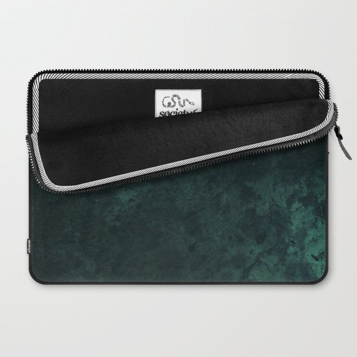 Emerald green stone,marble look decor Laptop Sleeve Gallery Image 2