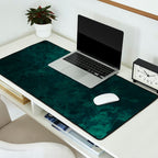 Emerald green stone,marble look decor Desk Mat Gallery Image 2