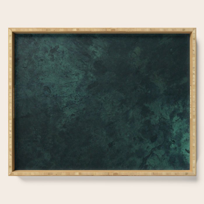 Emerald green stone,marble look decor Serving Tray Gallery Image 1