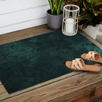 Emerald green stone,marble look decor Outdoor Rug Gallery Image 2