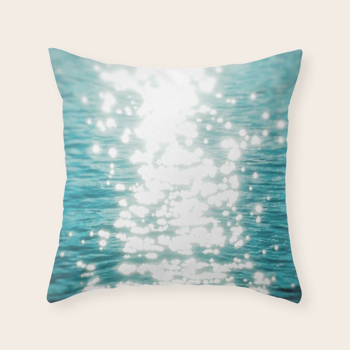 Sun glitter Throw Pillow Gallery Image 1