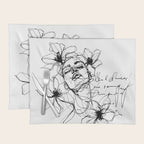 Imperfect Beauty Expressive Line Art Portrait  Placemat Gallery Image 1