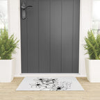 Imperfect Beauty Expressive Line Art Portrait  Welcome Mat Gallery Image 3