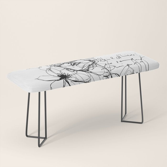 Imperfect Beauty Expressive Line Art Portrait  Bench Gallery Image 1