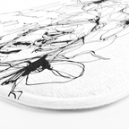 Imperfect Beauty Expressive Line Art Portrait  Bath Mat Gallery Image 3