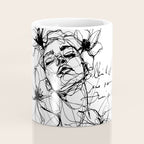 Imperfect Beauty Expressive Line Art Portrait  Coffee Mug Gallery Image 4