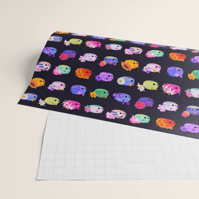 Flower sea slug - dark Wrapping Paper Gallery Image 2