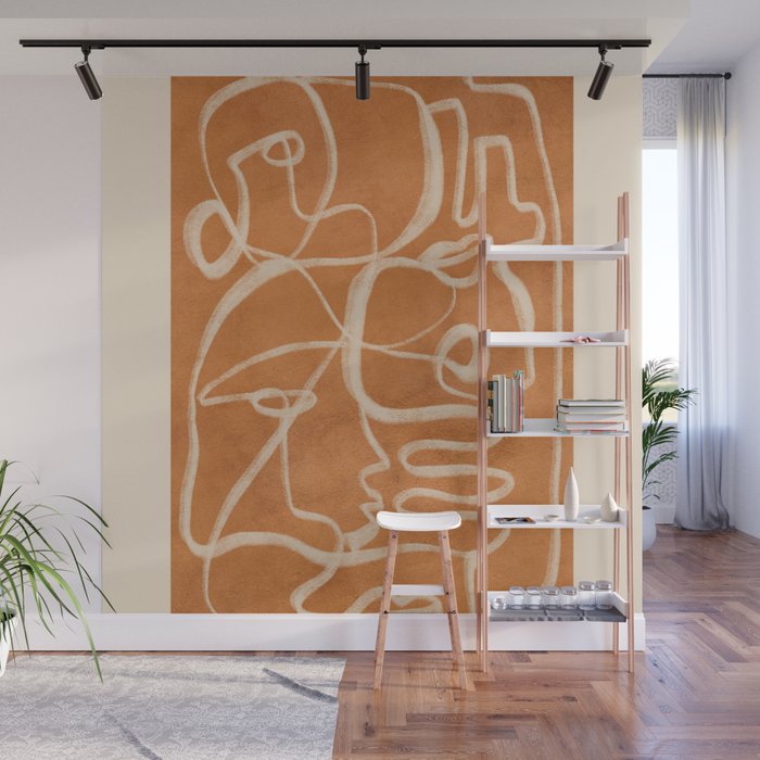 Abstract line art 205 Wall Mural Gallery Image 1