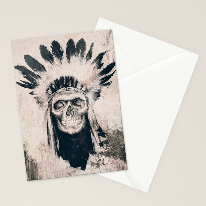 INDIAN SKULL Stationery Card Gallery Image 2